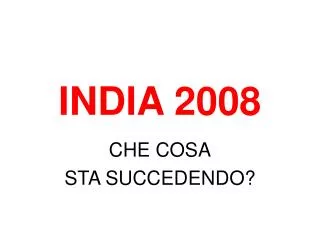 india 2008