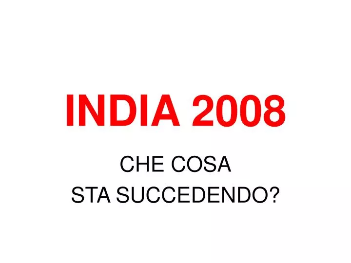 india 2008