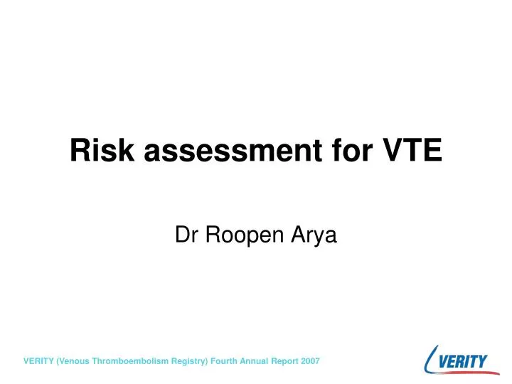risk assessment for vte