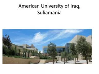 American University of Iraq, Suliamania