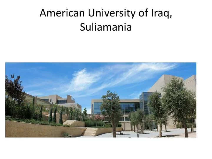 american university of iraq suliamania