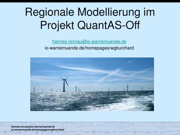 regionale modellierung im projekt quantas off