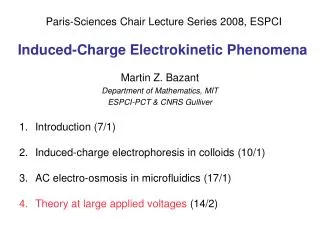 Induced-Charge Electrokinetic Phenomena