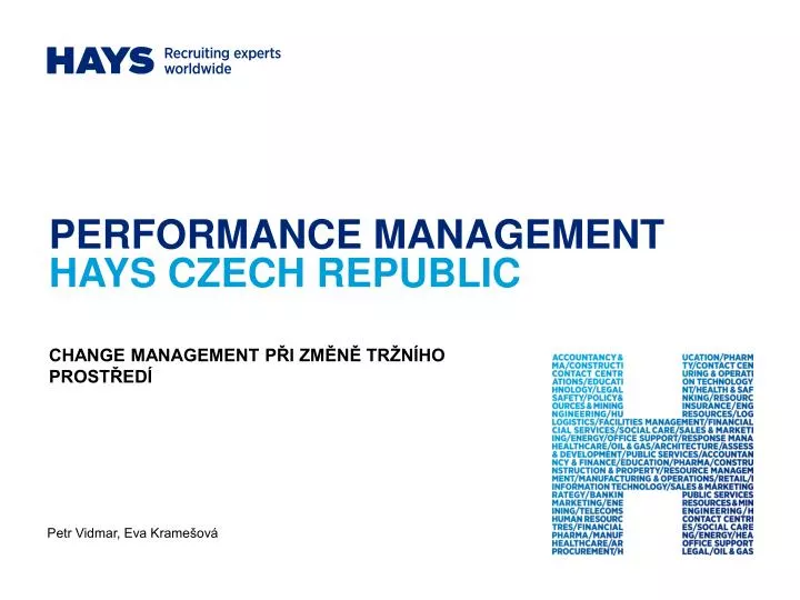 performance management hays czech republic