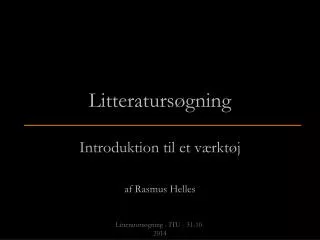 litteraturs gning