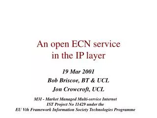 An open ECN service in the IP layer