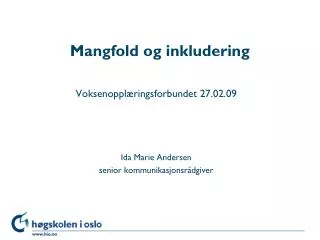 mangfold og inkludering