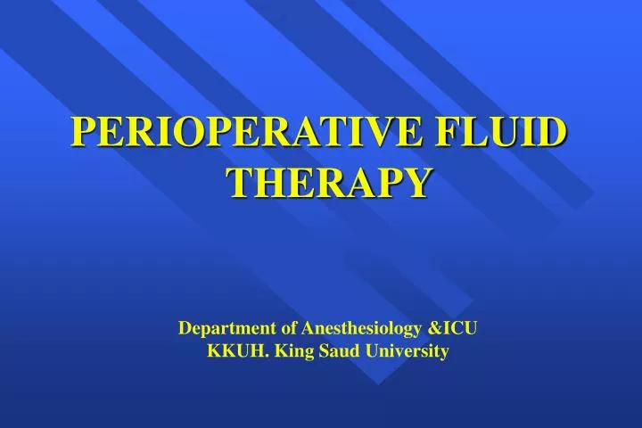 perioperative fluid therapy