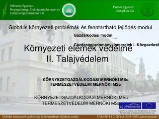 k rnyezeti elemek v delme ii talajv delem