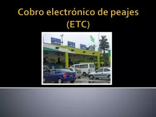 cobro electr nico de peajes etc