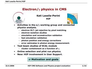 Electron/ g physics in CMS