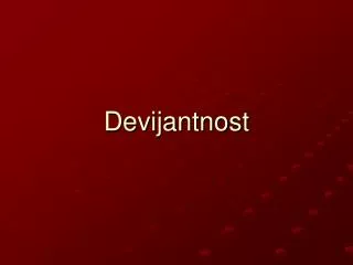 devijantnost