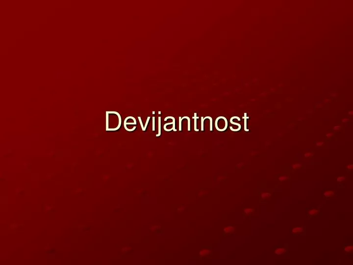 devijantnost