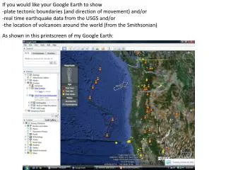 If you would like your Google Earth to show