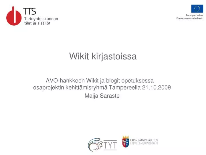 wikit kirjastoissa