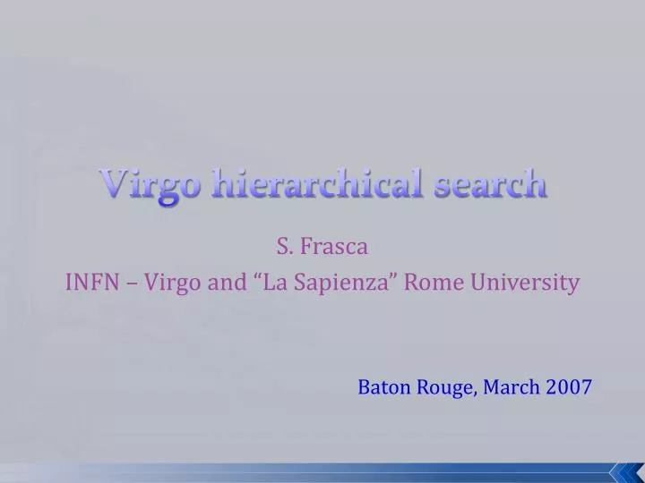 virgo hierarchical search