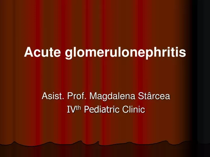acute glomerulonephritis