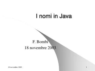 i nomi in java