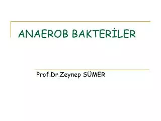 anaerob bakter ler