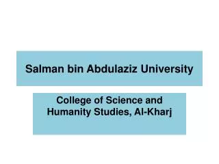 Salman bin Abdulaziz University