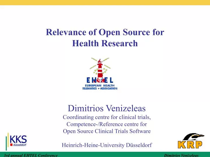 relevance of open source for health research