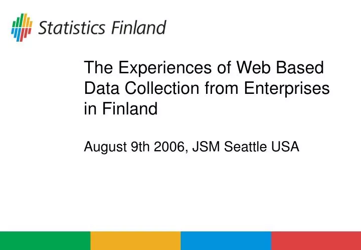 the experiences of web based data collection from enterprises in finland