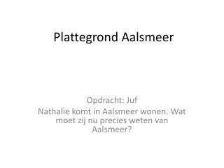 Plattegrond Aalsmeer