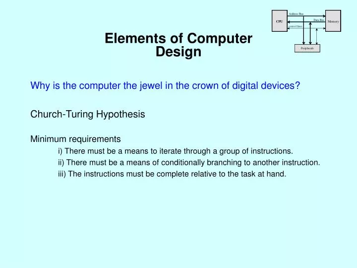 elements of computer design