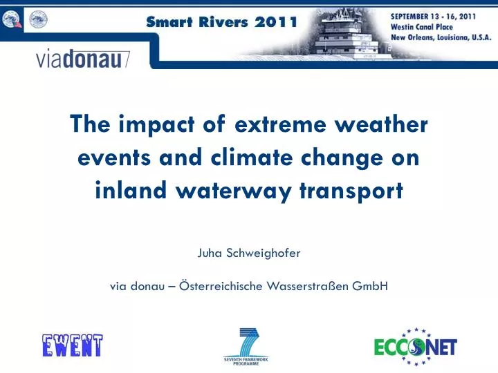 the impact of extreme weather events and climate change on inland waterway transport
