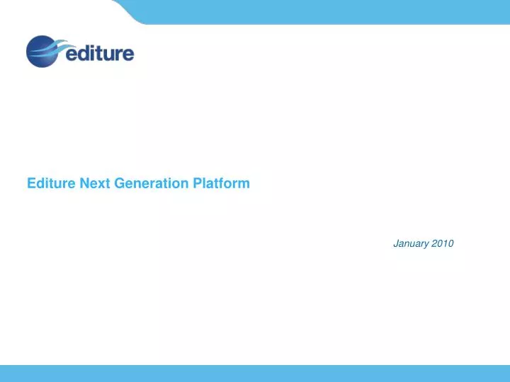 editure next generation platform