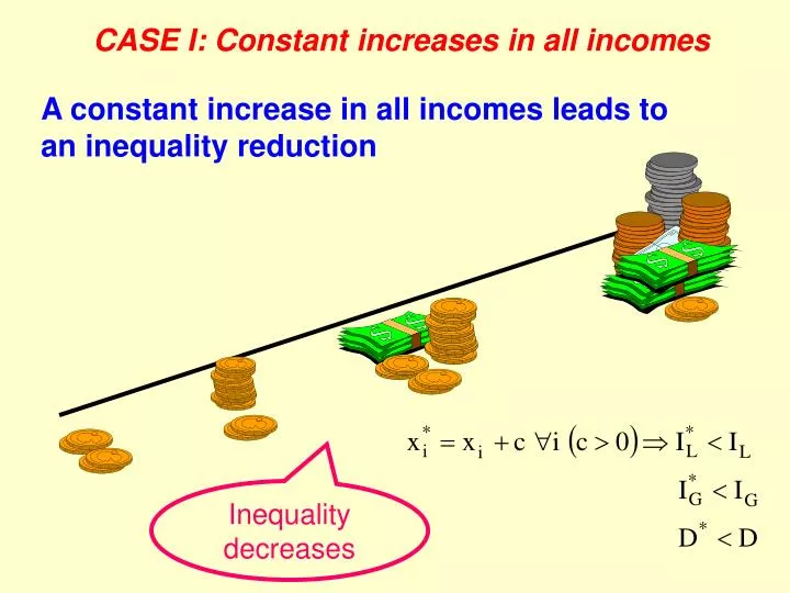 case i constant increases in all incomes