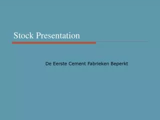 Stock Presentation
