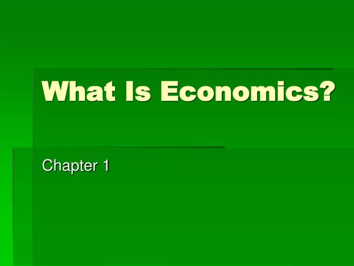 what is economics