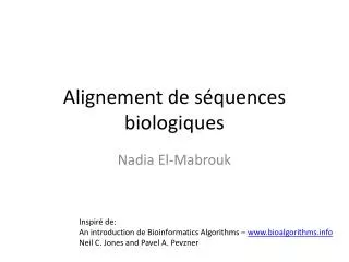 alignement de s quences biologiques