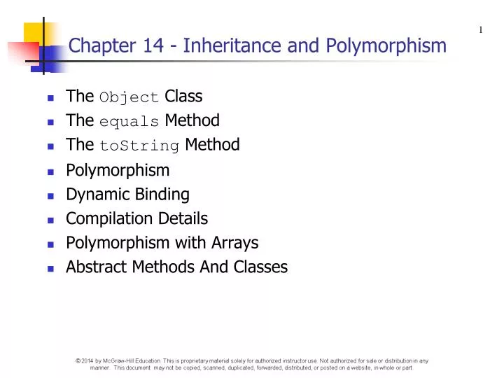 chapter 14 inheritance and polymorphism