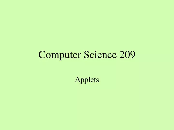 computer science 209