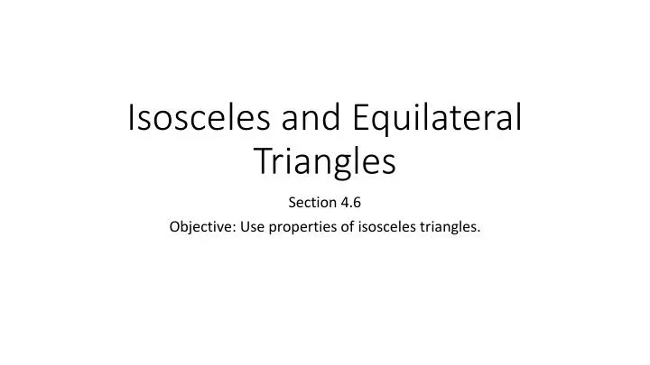 isosceles and equilateral triangles