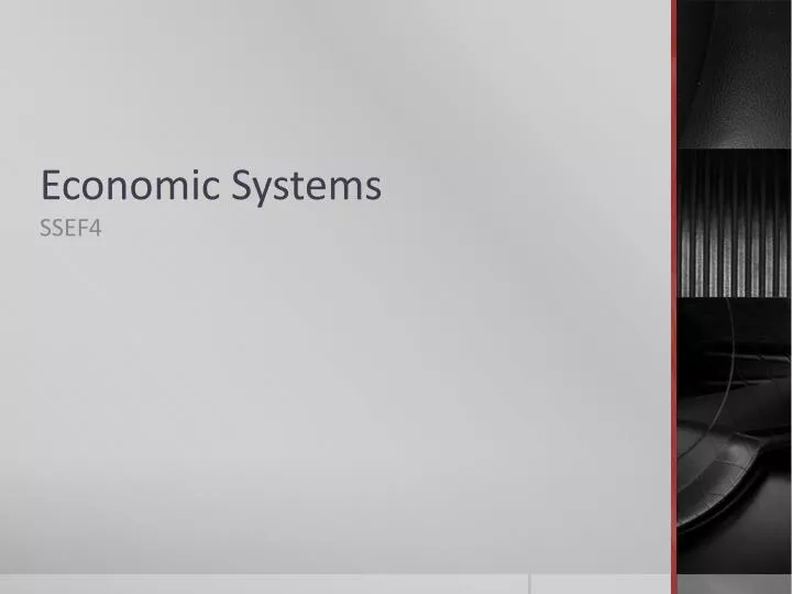 economic systems