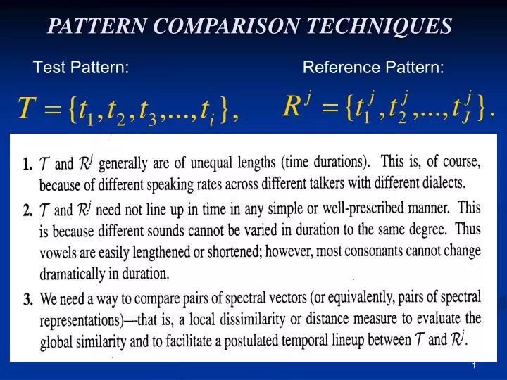pattern comparison techniques