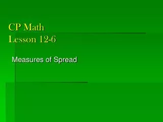 CP Math Lesson 12-6