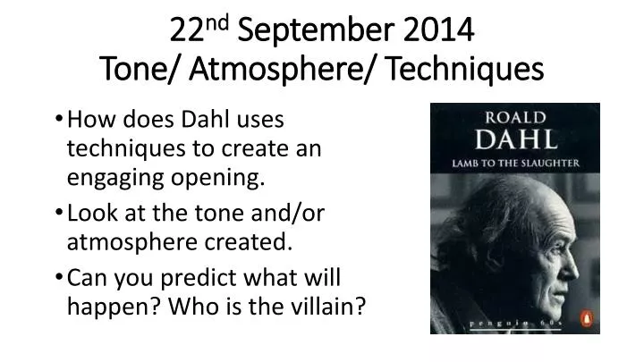 22 nd september 2014 tone atmosphere techniques
