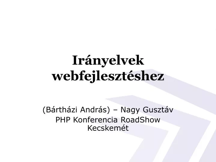 ir nyelvek webfejleszt shez