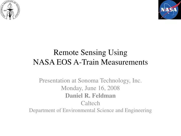 remote sensing using nasa eos a train measurements