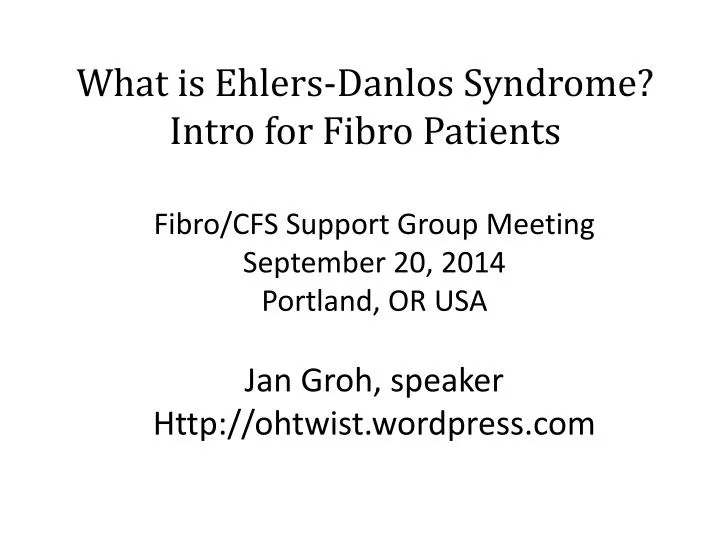 what is ehlers danlos syndrome intro for fibro patients