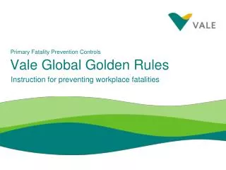 Vale Global Golden Rules
