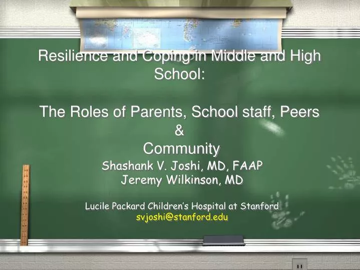 resilience and coping in middle and high school the roles of parents school staff peers community