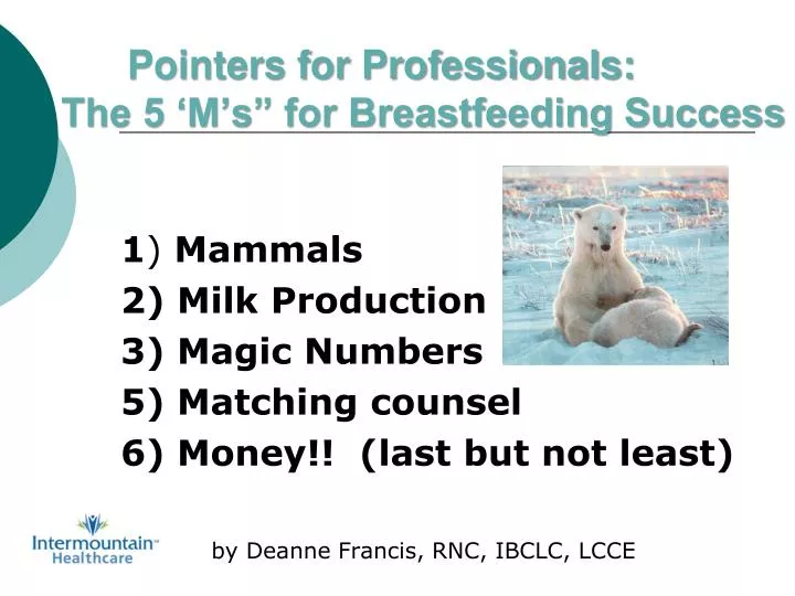 pointers for professionals the 5 m s for breastfeeding success