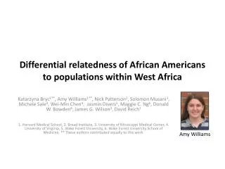 Differential relatedness of African Americans to populations within West Africa