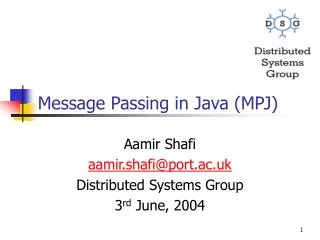 Message Passing in Java (MPJ)