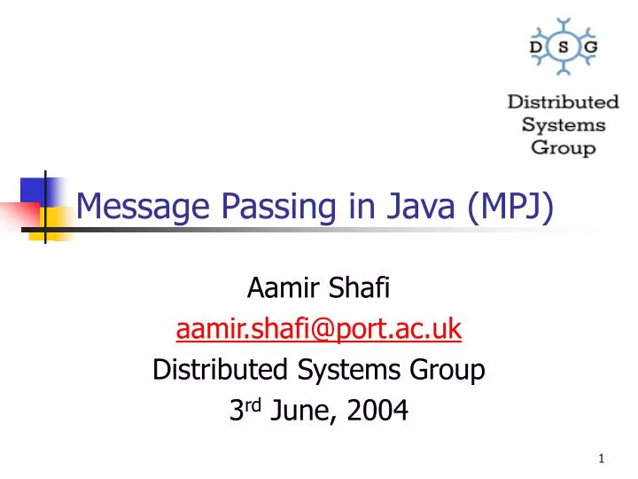 message passing in java mpj